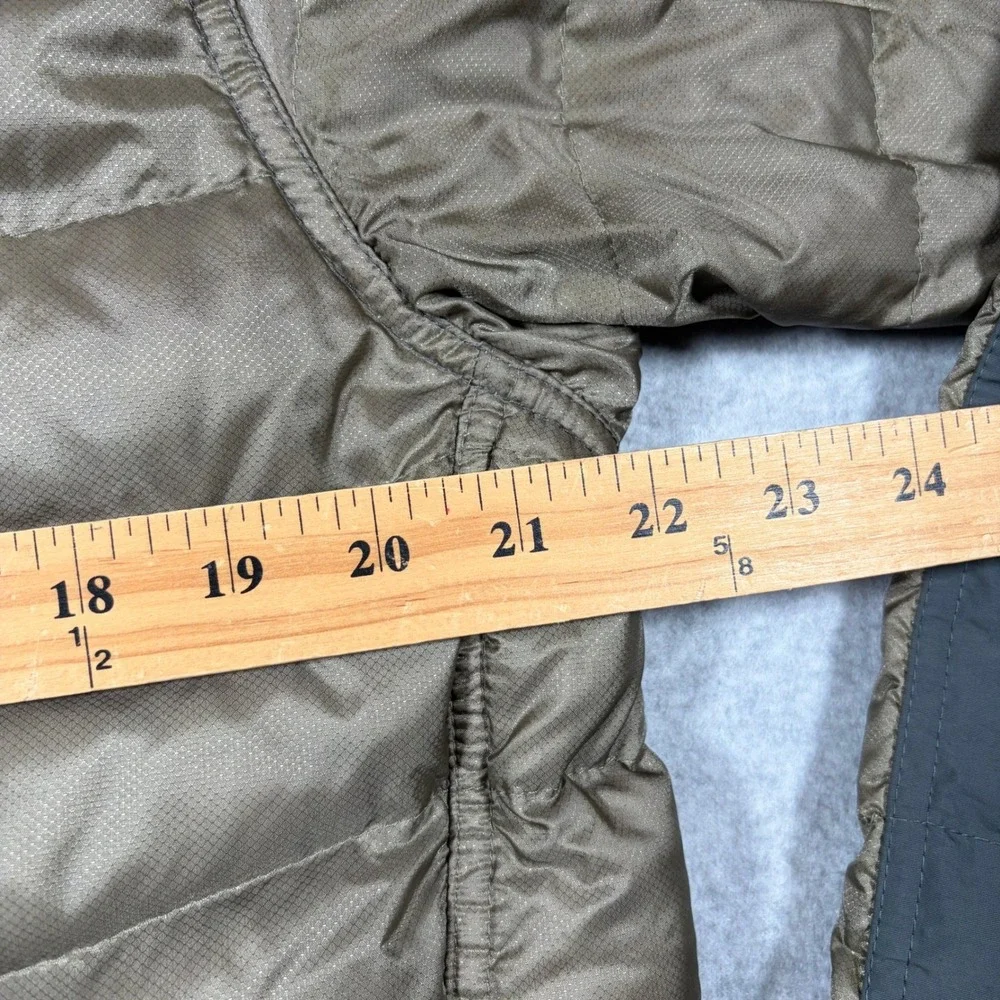 Eddie Bauer First Ascent Puffer Jacket Mens Medium Brown EB800 Fill Down Cordura